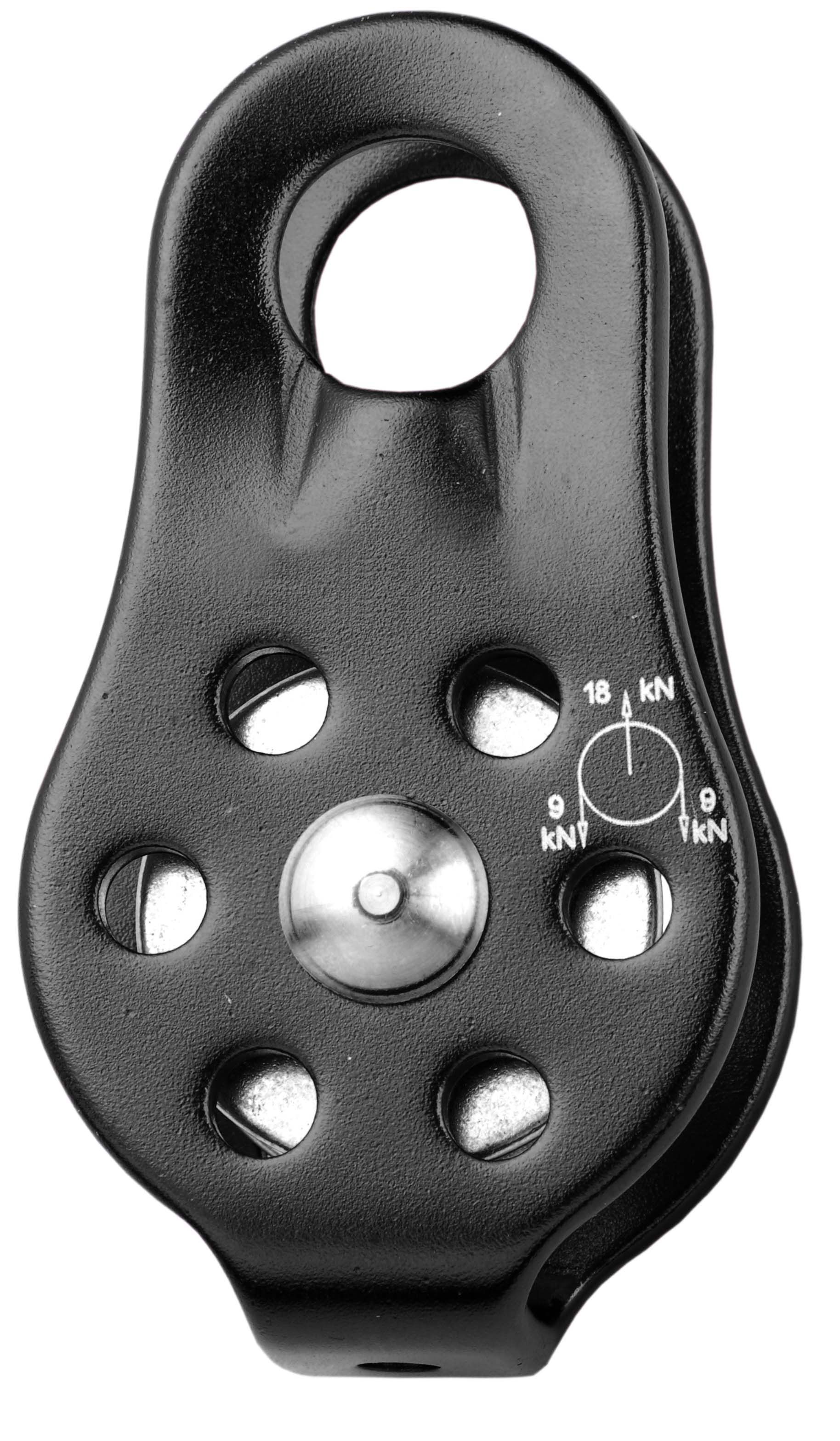 Einfache Seilrolle für Seile mit max. 12 mm Durchmesser