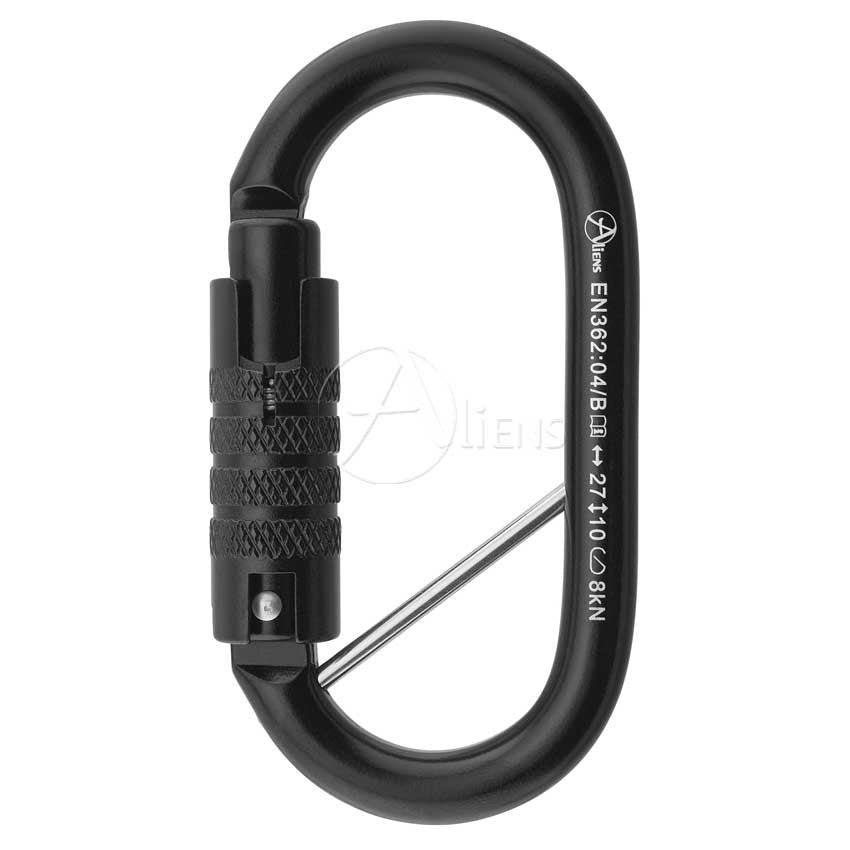 Stahlkarabiner Total Oval Trilock mit Pin