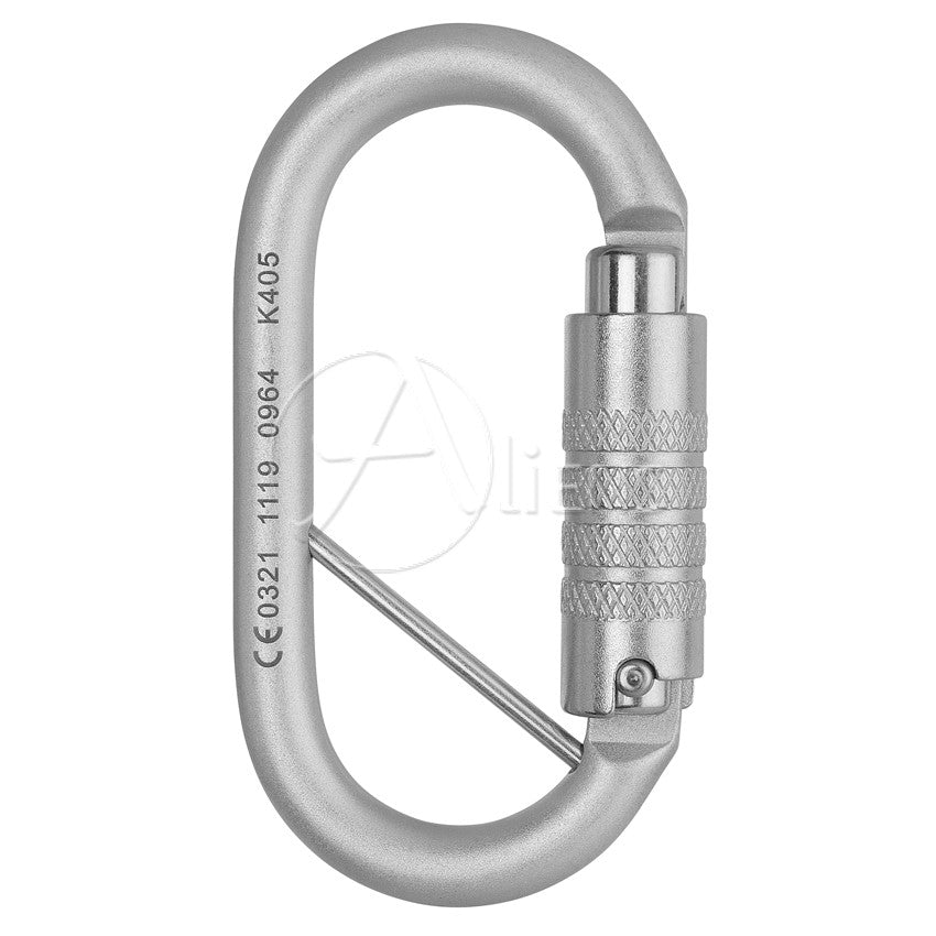 Stahlkarabiner Total Oval Trilock mit Pin
